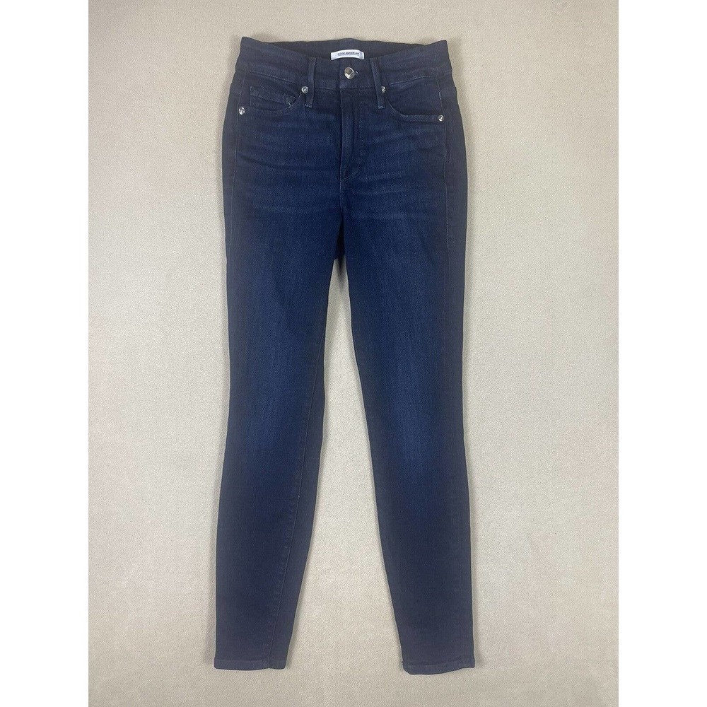Good American Good Legs Womens‎ 0/25 Skinny Blue Mid Rise Jeans